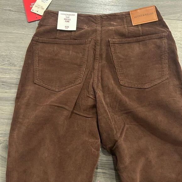 NWT brown corduroy high rise flare - Picture 7 of 9